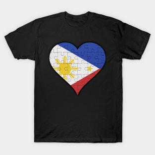 Filipino Jigsaw Puzzle Heart Design - Gift for Filipino With Philippines Roots T-Shirt